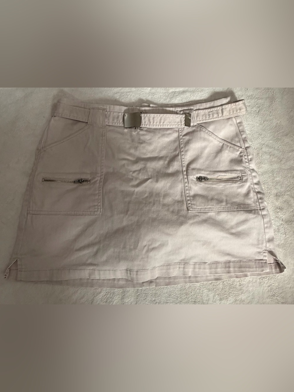Y2K | Ricki’s Cream Utility Cargo Mini Skort | Size 12